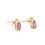 Thumbnail: 2.06 TCW Amethyst & Diamonds 18K Gold Plated Earrings