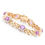 Thumbnail: 7.6 TCW Amethyst & Diamonds 18K Gold Plated Bracelet