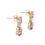 Thumbnail: 3.02 TCW Amethyst & Diamonds 18K Gold Plated Earrings