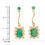 Thumbnail: 2.26 TCW Diamonds & Emeralds 18K Yellow Gold Plated Sterling Silver Earrings