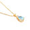 Thumbnail: 4.38 TCW Blue Topaz & Diamonds 18K Gold Plated Pendant