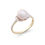 Thumbnail: 3.70 TCW Diamonds & White Pearl 14K Yellow Gold Ring