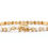 Thumbnail: 8.08 TCW Pearl & Diamonds 18K Gold Plated Bracelet