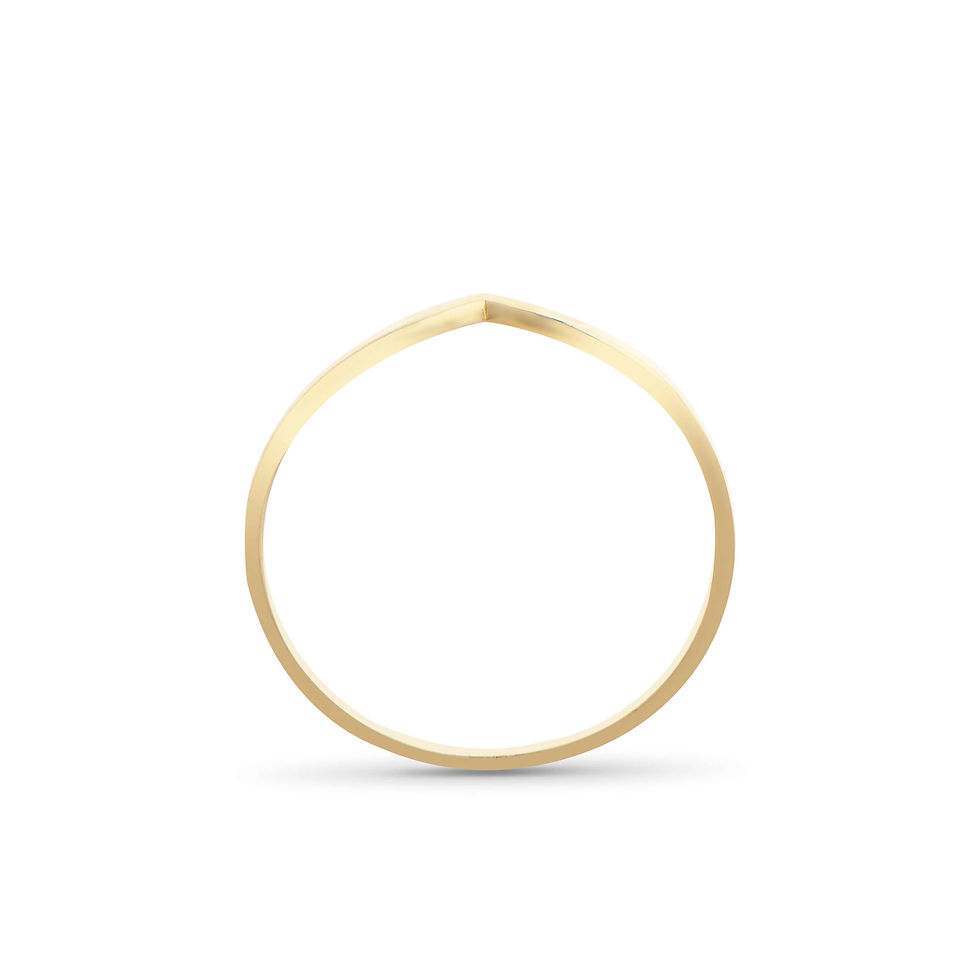 Thumbnail: 0.54 Grams 14K Yellow Gold V shape Ring