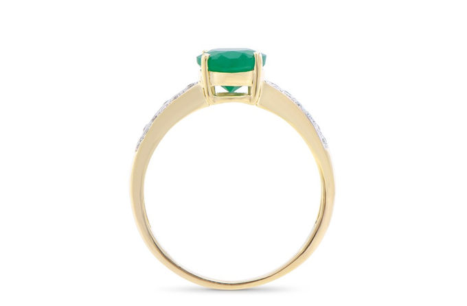 Thumbnail: 1.75 TCW Diamonds & Emeralds 14K Yellow Gold Ring