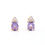 Thumbnail: 2.06 TCW Amethyst & Diamonds 18K Gold Plated Earrings