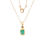 Thumbnail: 2.1 TCW Diamonds & Emeralds 18K Yellow Gold Plated Sterling Silver Set