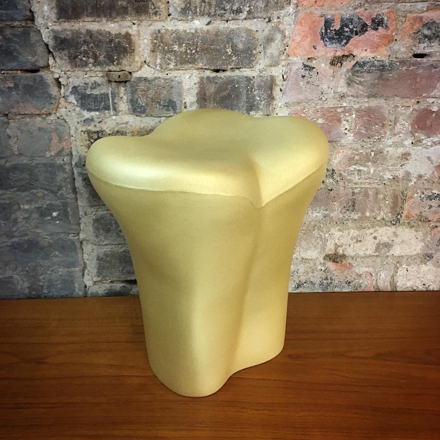 Philippe Starck gold 'Tooth' stool. XO France SOLD