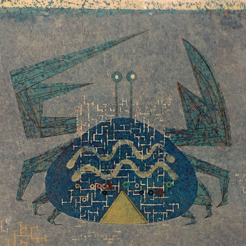 Thumbnail: Masao Ohba Original Japanese limited edition Screenprint. 1970s. SOLD