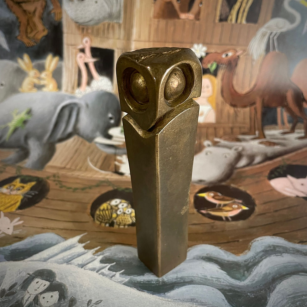 Thumbnail: Bronze Owl Sculpture. Guss Wittkamp foundry. 1960s/70s.