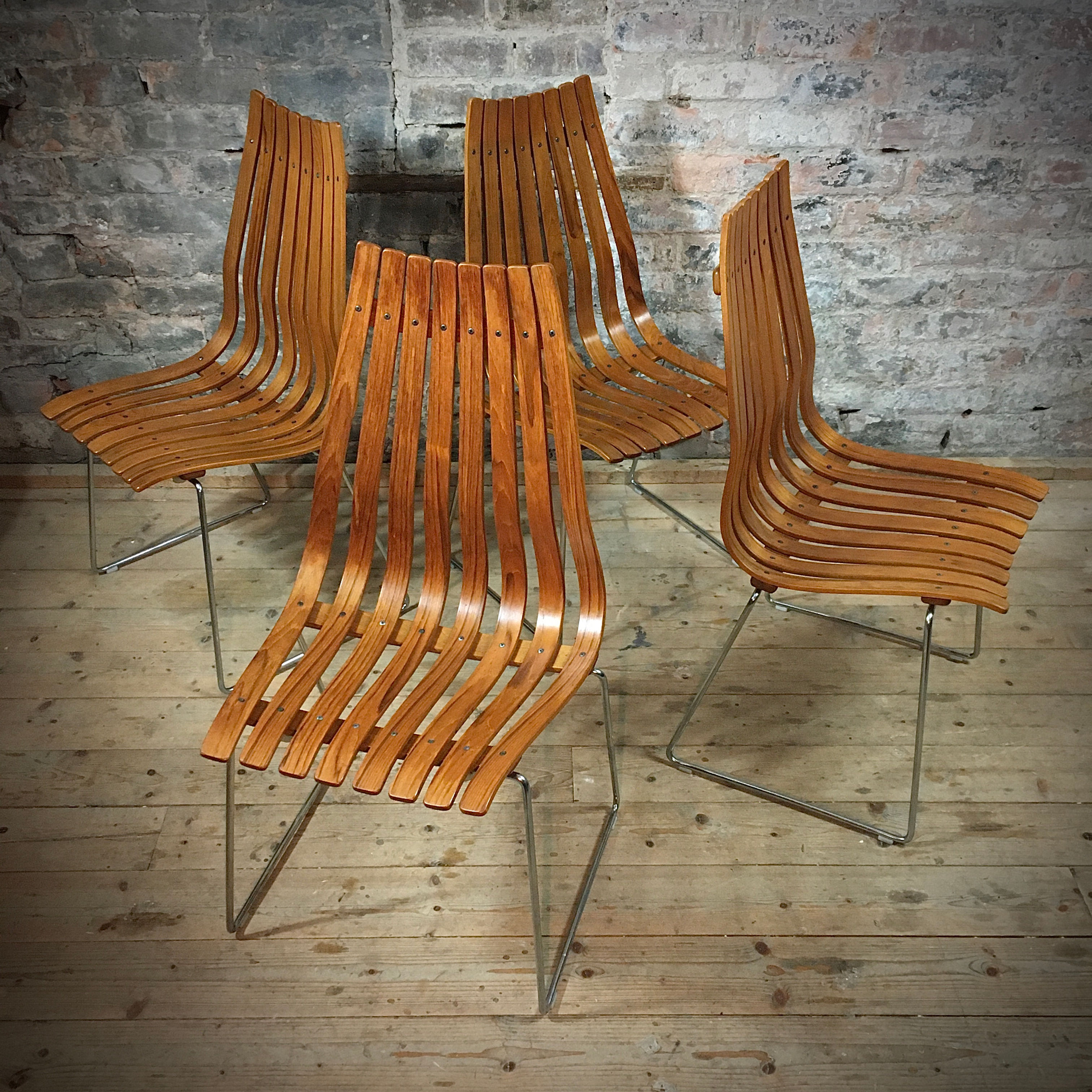 Hans Brattrud rosewood 'Scandia' chairs for Hove Mobler, Norway. SOLD