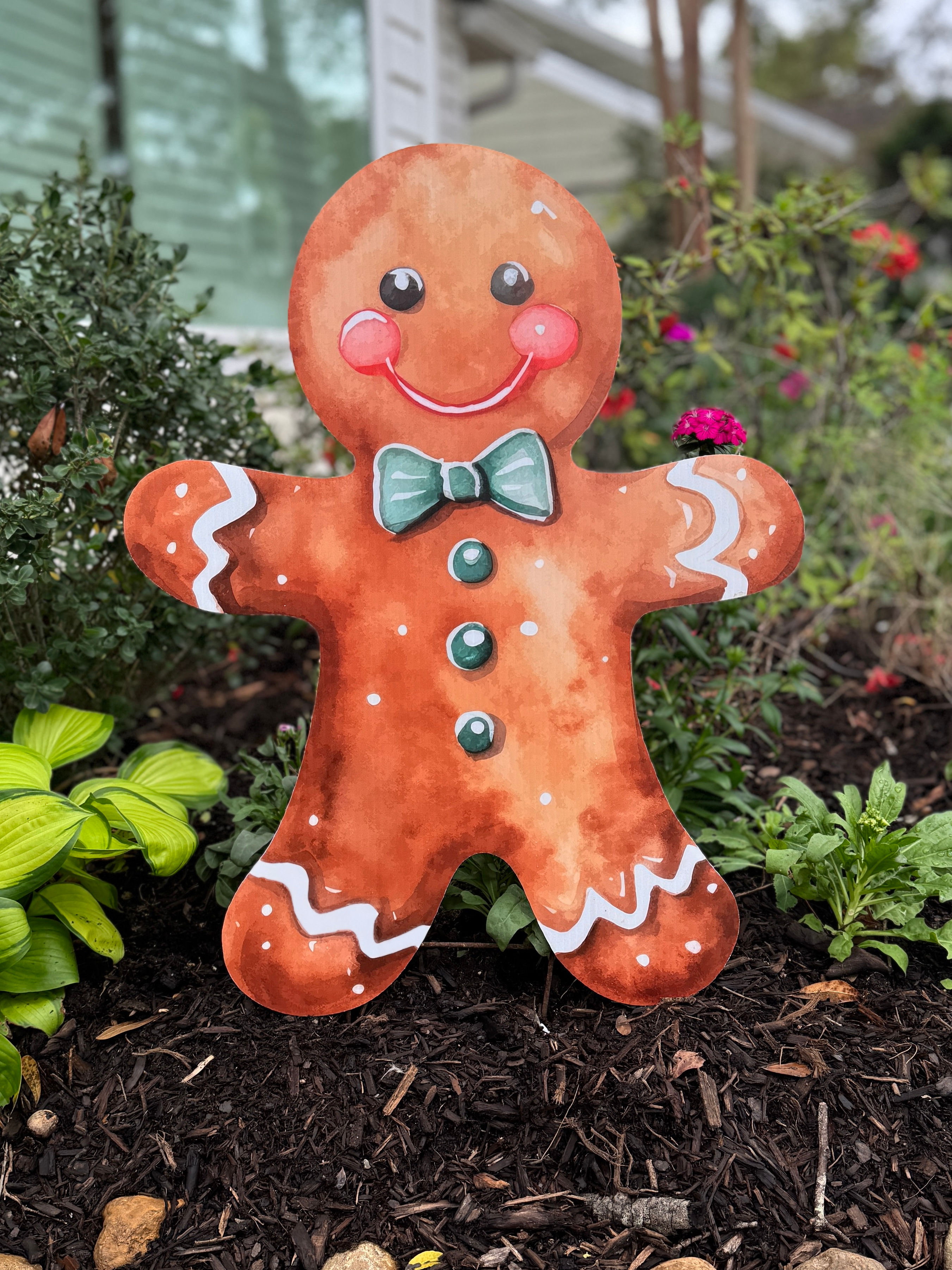 Gingerbread Yard Stakes