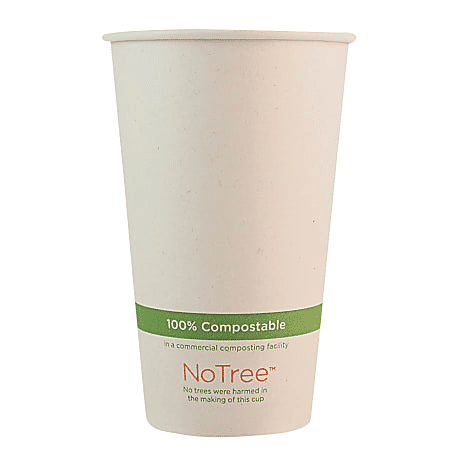 World Centric NoTree Paper Hot Cups 16 Oz Natural 1000-Pack