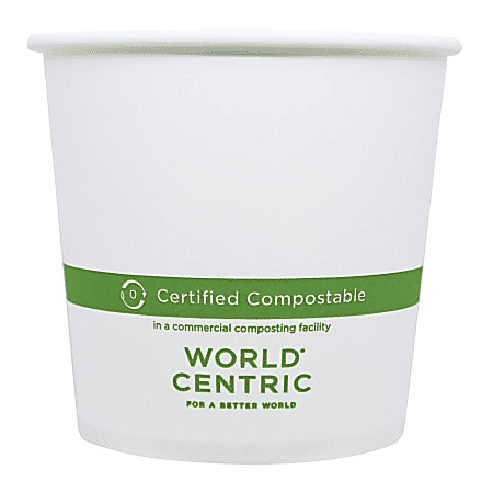 World Centric Paper Bowls 24 oz 4.4 in White 500 Count