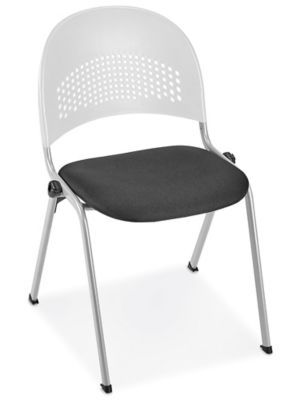 Skyview Stack Chair Fabric Seat 400 lb Capacity White