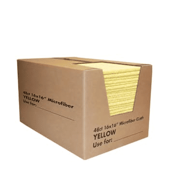 Renown 111838 Microfiber Cleaning Cloths Yellow
