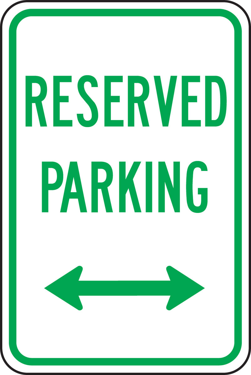 Accuform FRP208RA 18x12 Reflective Aluminum Traffic Sign Reserved Parking