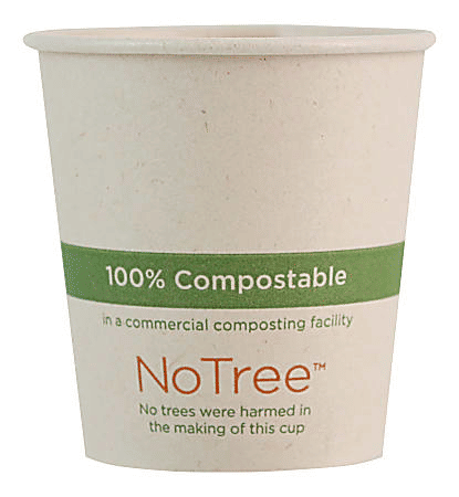 World Centric NoTree Paper Hot Cups 4 Oz Natural 1,000 Count