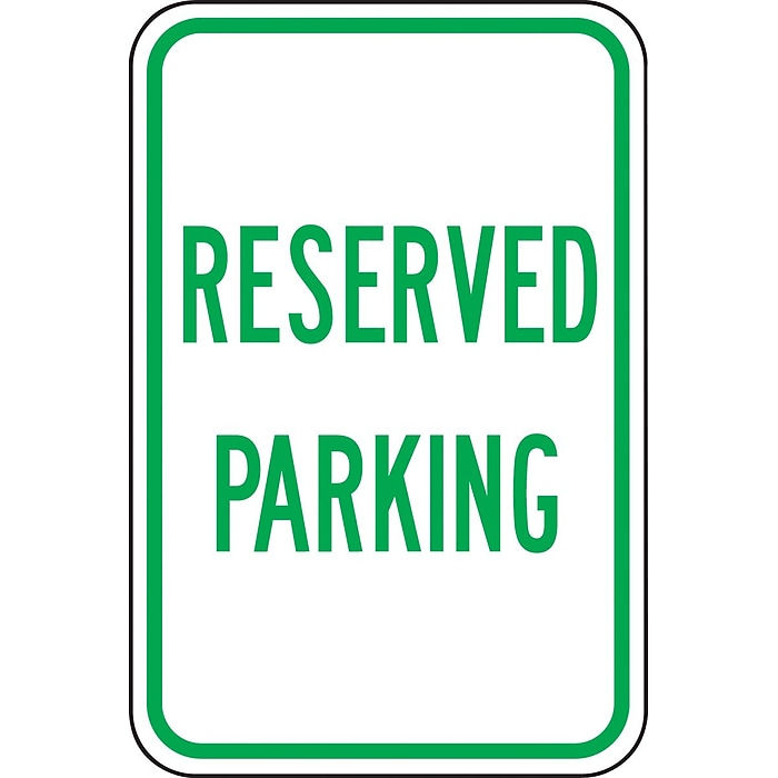 Accuform FRP206RA 18" X 12" Reflective Aluminum Traffic Sign Reserved Parking