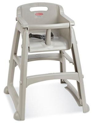 Rubbermaid High Chair Antimicrobial Polypropylene Gray