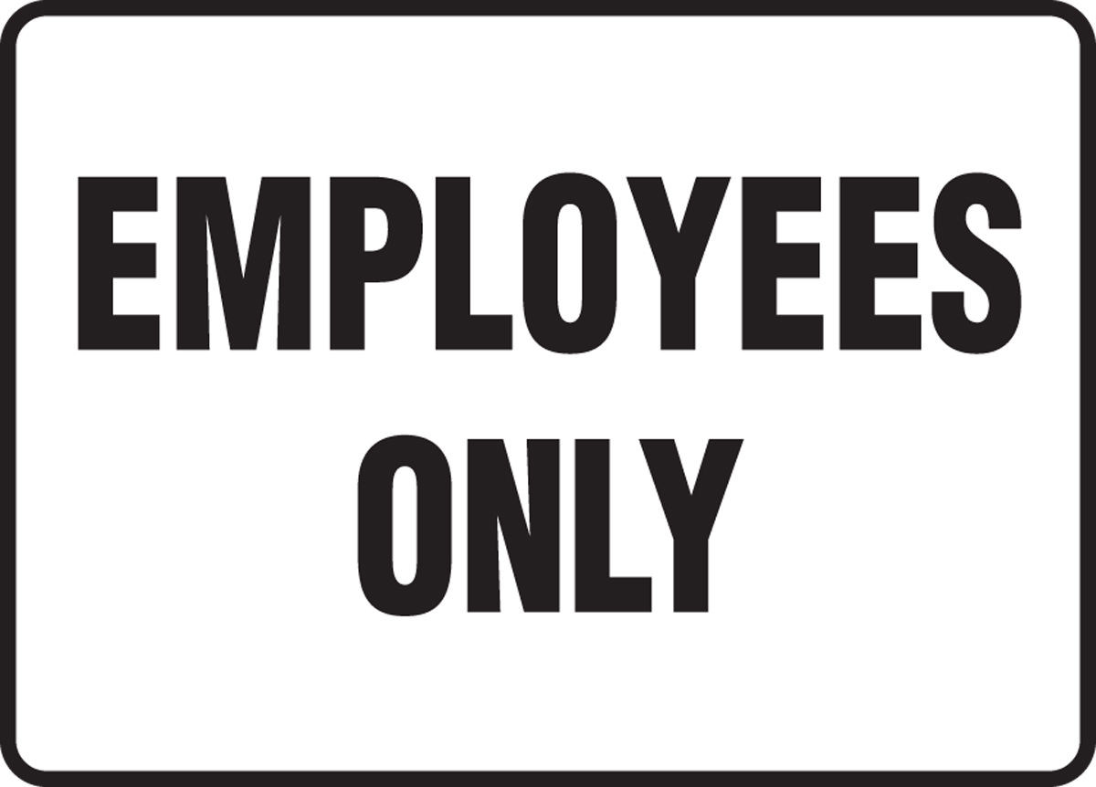 Accuform MADC804VA 10" x 14" Aluminum OSHA Notice Safety Sign: Employees Only