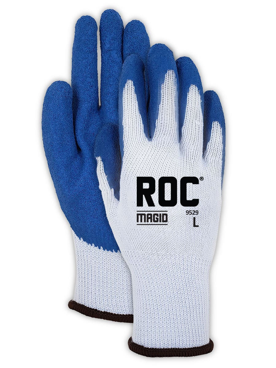 Magid MultiMaster 9529 Rough Latex Palm Coated Gloves Shrink-Wrapped for Vendin