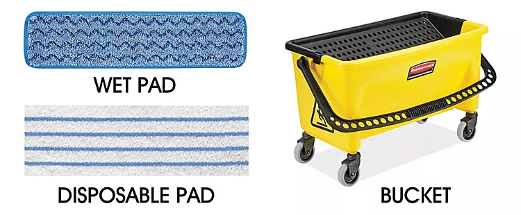 Rubbermaid HYGEN Microfiber Mop System 18in 58in Handle