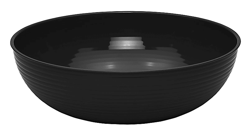 Cambro Camwear Round Ribbed Bowls 23in Black Set of 4