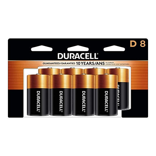 Duracell Coppertop D Alkaline Batteries Pack of 8 MN13R8DW
