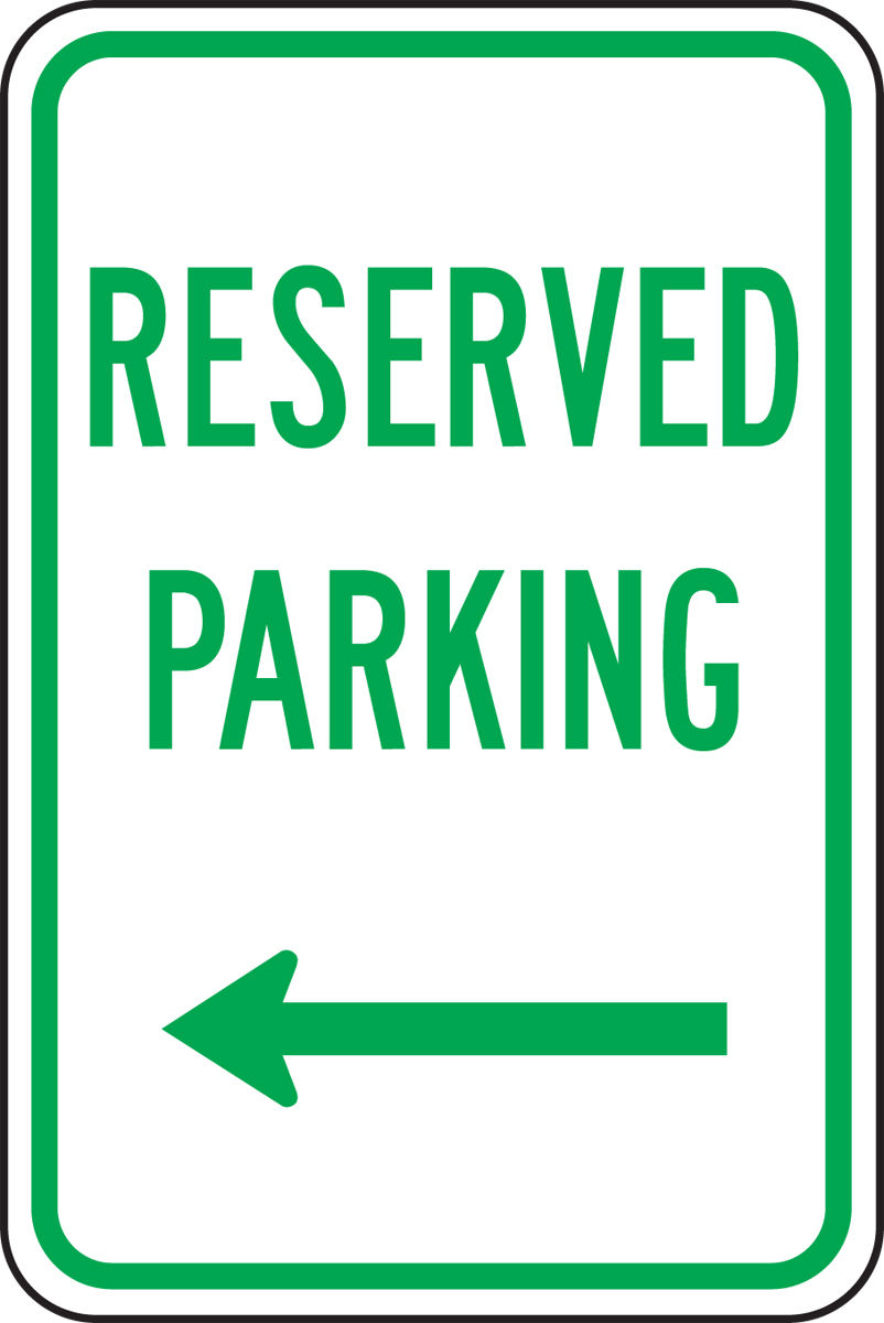 Accuform FRP210RA 18in x 12in Reflective Aluminum Traffic Sign Reserved Parking