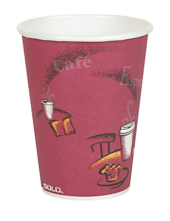 Solo Cup Paper Hot Cups 12 Oz Maroon Carton of 300
