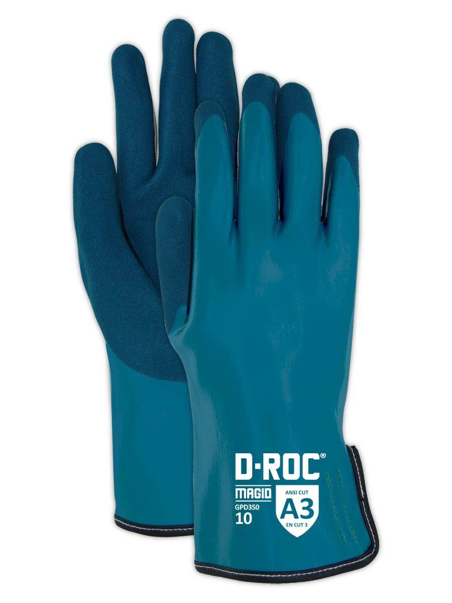 Magid D-ROC Chemical Resistant Nitrile Work Glove Cut Level A3