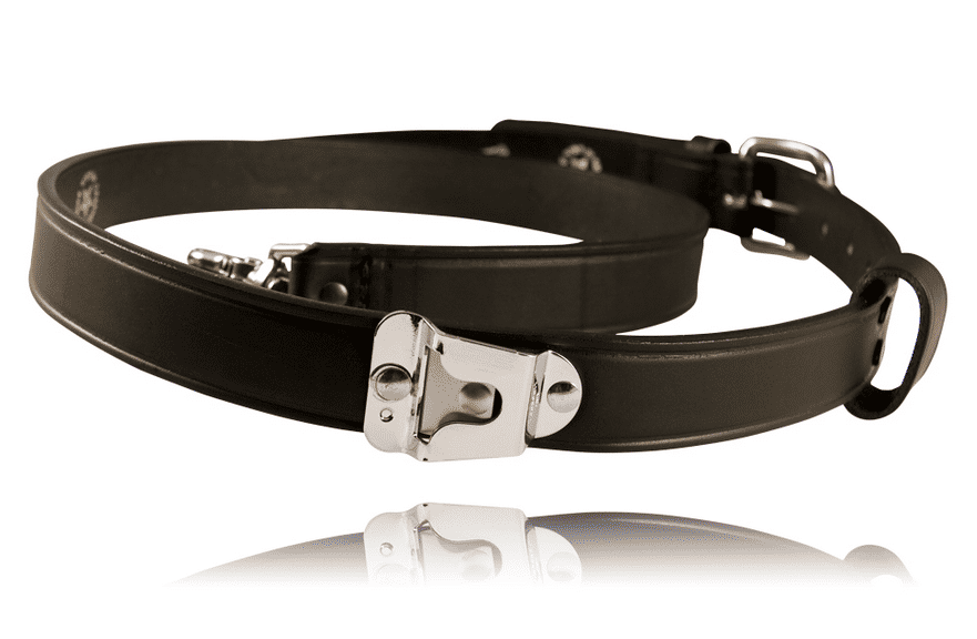 Boston Leather 6542R-BR Firefighter's Reflective Radio Strap