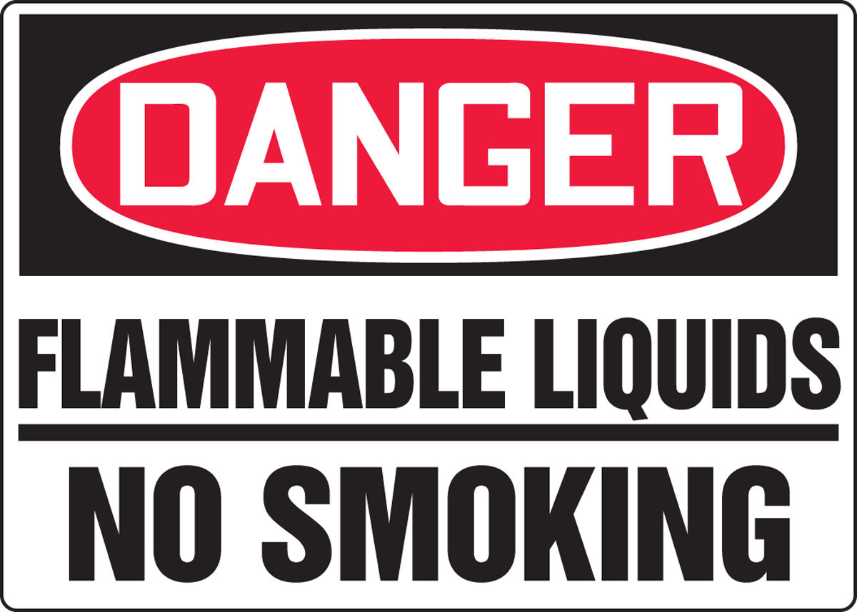 Accuform Signs MCHD05V Danger Flammable Sign 10x14