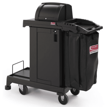 Suncast Commercial CCH255A Lockable Cleaning Cart Black