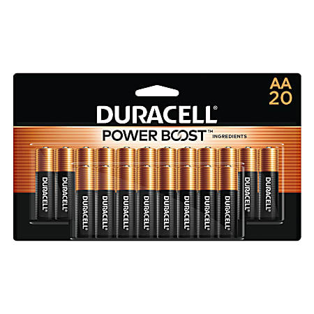 Duracell Coppertop AA Alkaline Batteries Pack of 20