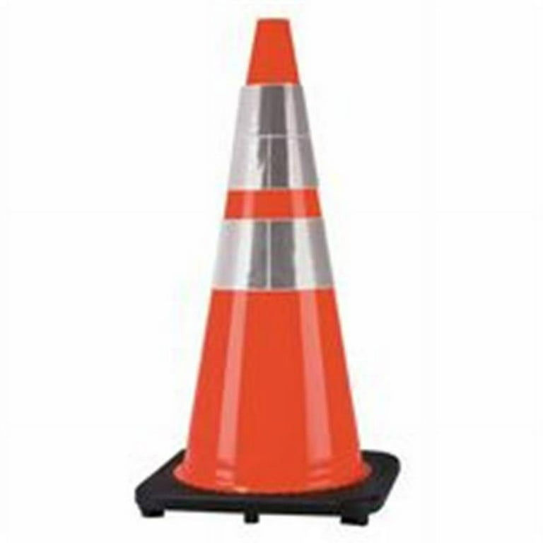 Cortina 03-500-10 Vinyl 28in Traffic Cone with Reflective Collar Orange