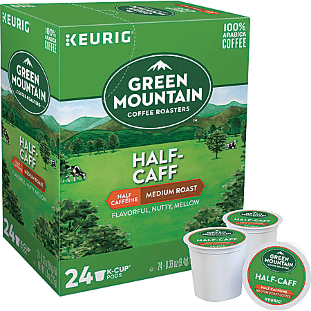 Green Mountain Coffee K-Cups Half-Caffeinated Medium Roast 24 Count
