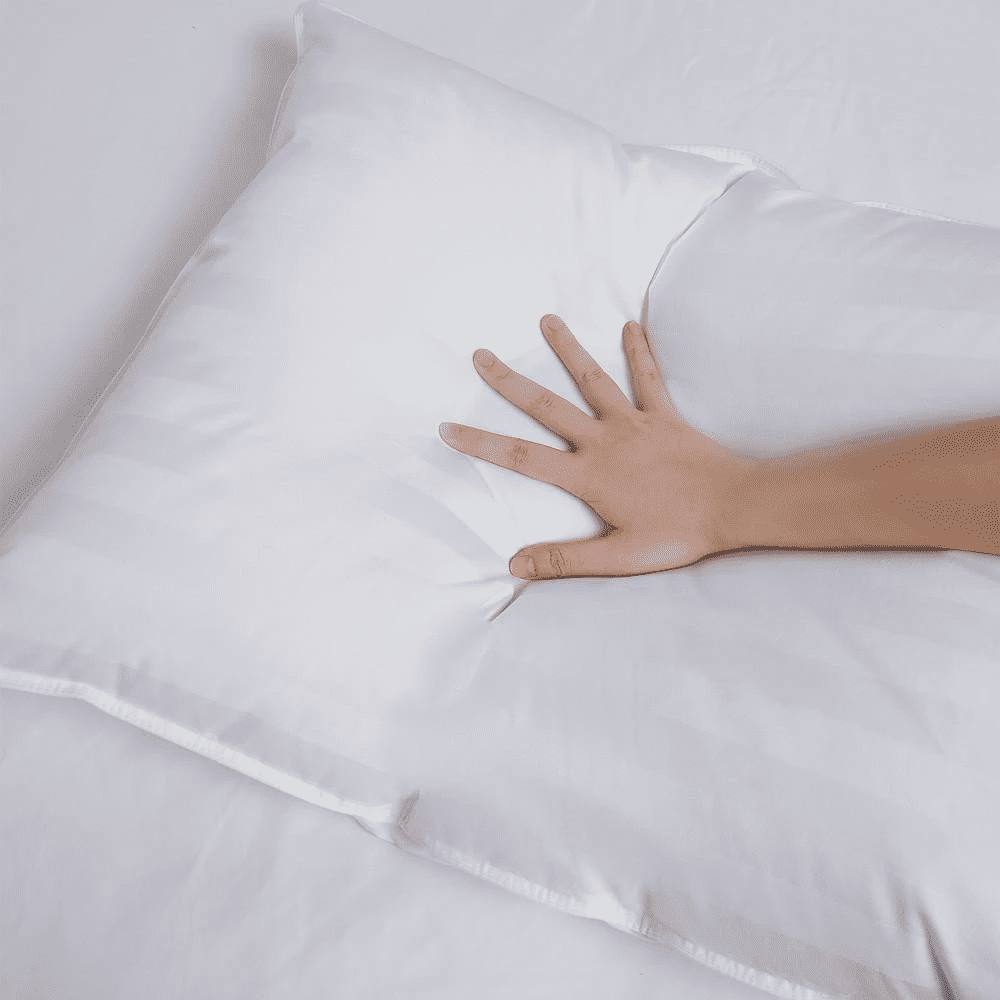 DOWNLITE Extra Thin Flat & Soft Down Stomach Sleeper Pillow