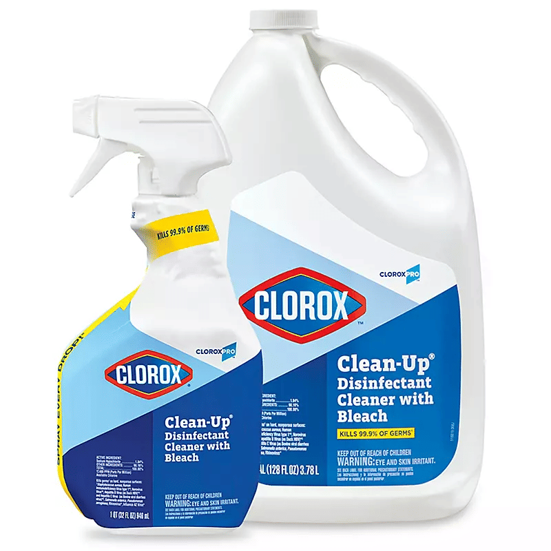 Clorox Clean-Up Disinfectant Bleach Spray 32oz And Refill 1gal