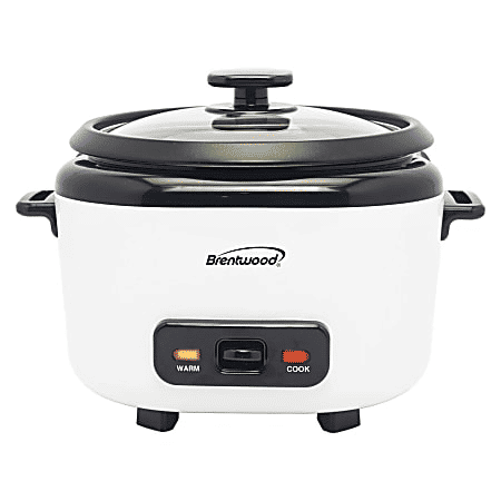 Brentwood RC-5010W Electric Rice Cooker 5-Cup Uncooked 10-Cup Cooked White