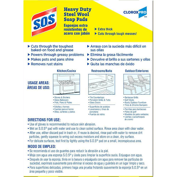 SOS 331806 Steel Wool Soap Pads