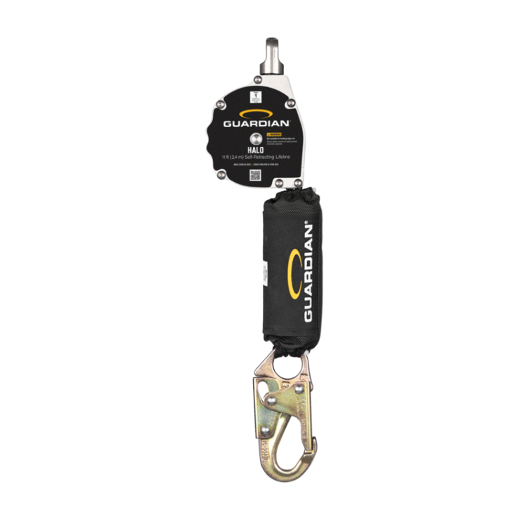 Guardian Fall Protection 11 Ft Web Retractable Lifeline Yellow Black