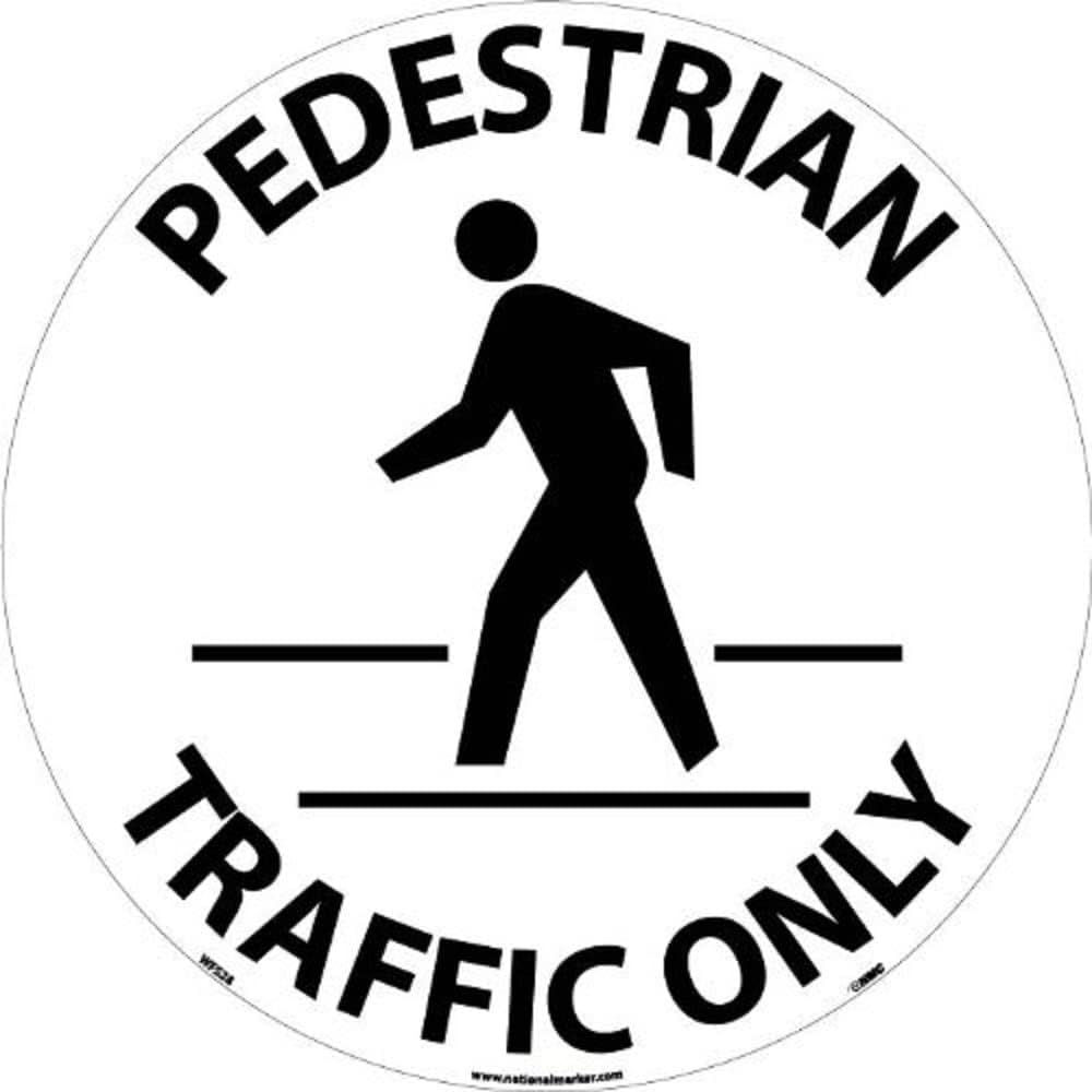 National Marker Forklift Traffic Area Walk On Floor Sign 17in