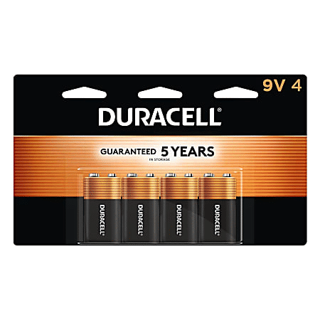 Duracell Coppertop 9V Alkaline Batteries Pack of 4 MN16B4DW