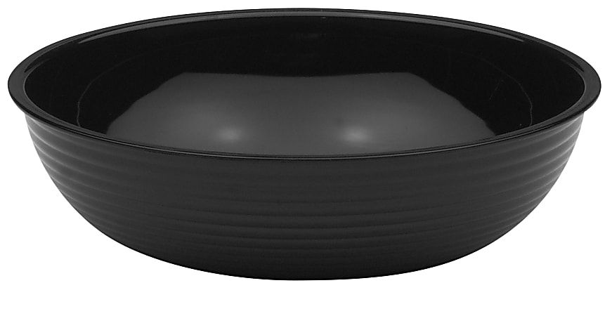 Cambro Camwear 15" Round Ribbed Bowls Black Set of 4