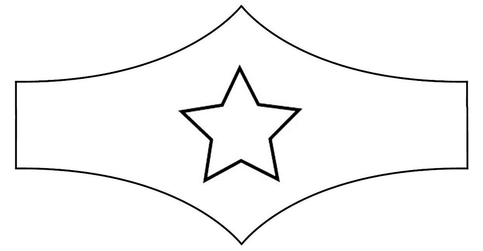 Plantilla tiara Wonder Woman