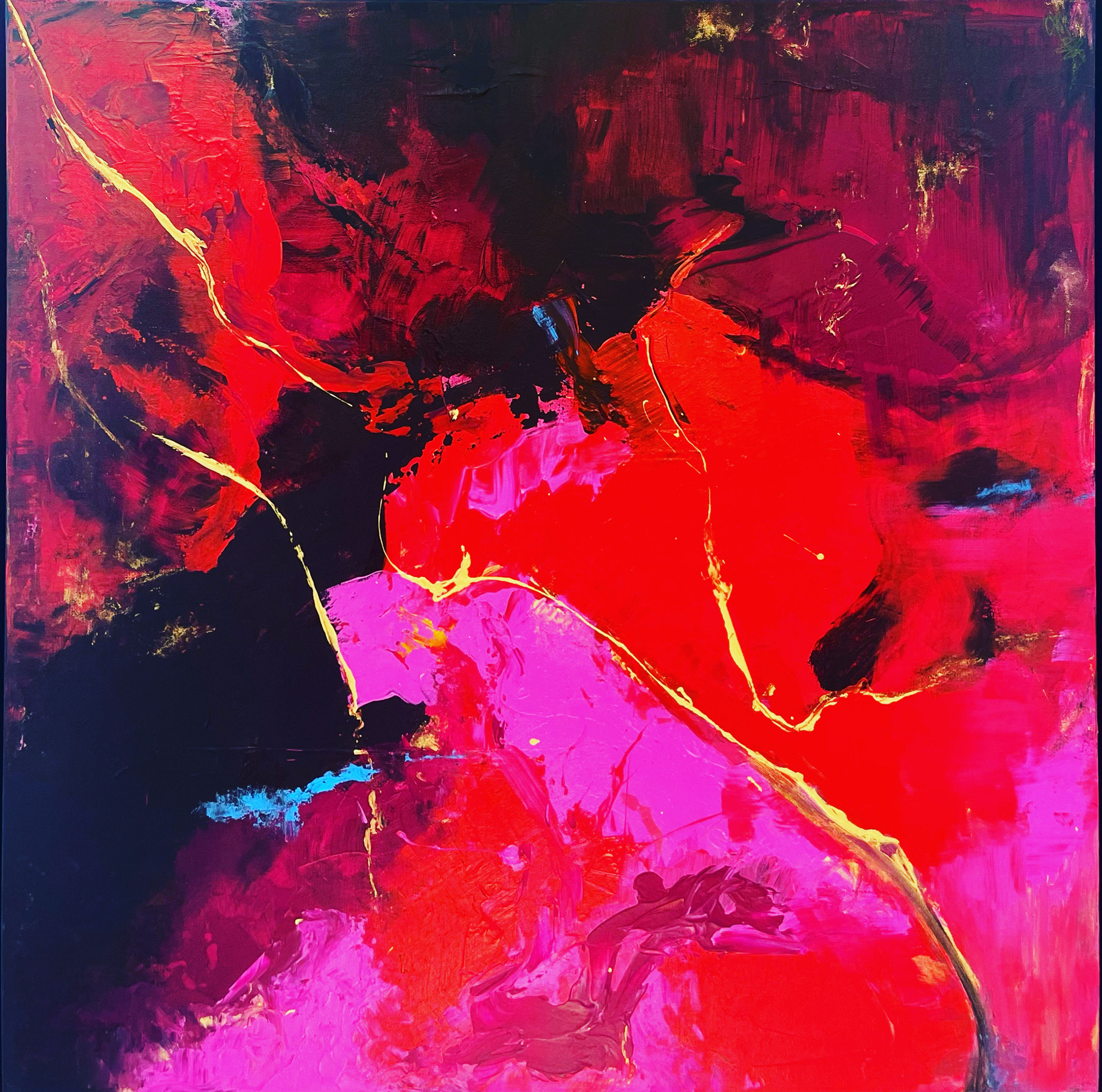 Beauty Broken  36x36 acrylic on canvas