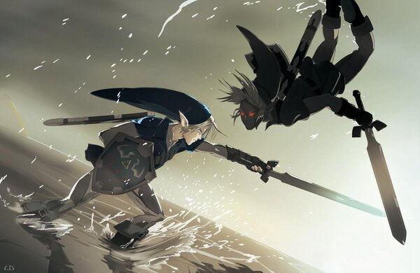 Image of Link vs Dark Link