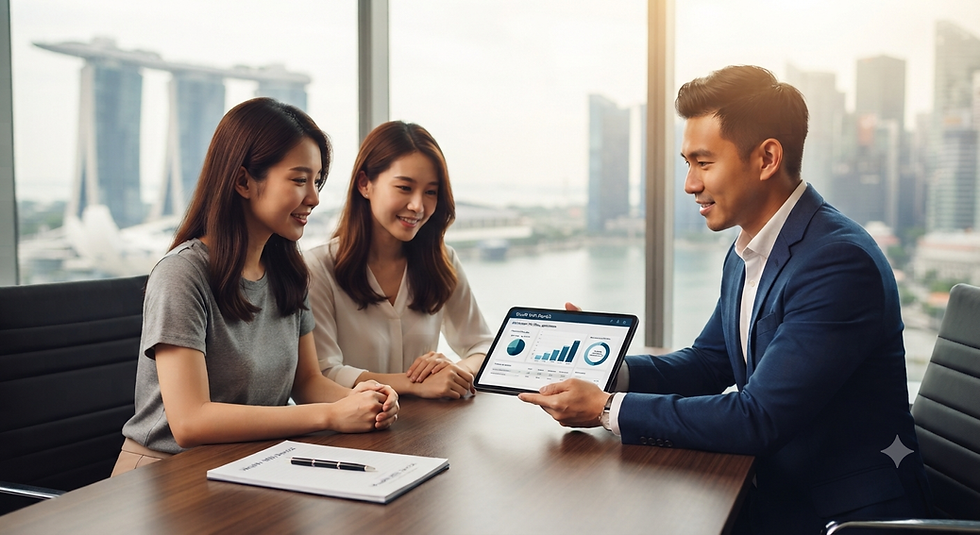 A professional wealth management header banner featuring an abstract background with subtle financial chart graphics
